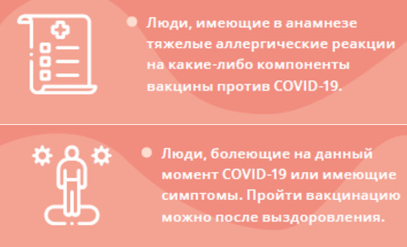 КТО НЕ ПОДЛЕЖИТ ВАКЦИНАЦИИ ПРОТИВ COVID-19?